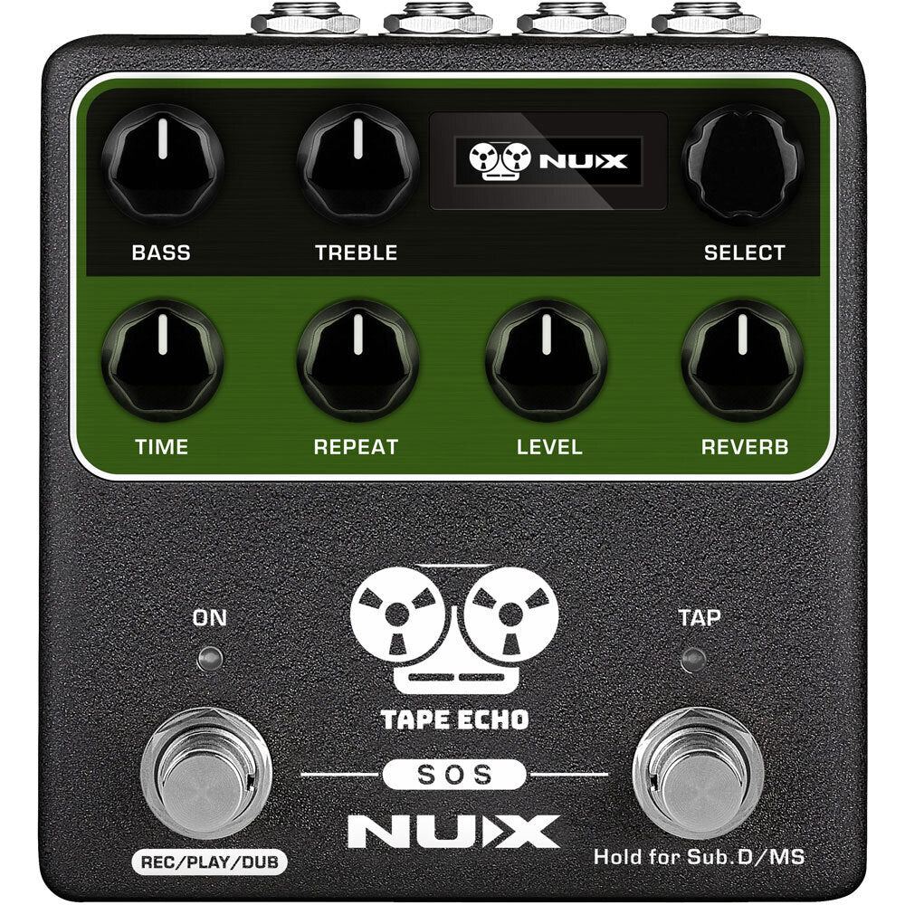 NU-X Verdugo Series Tape Echo Effects Pedal with MIDI, 1600ms Delay, Spring Reverb, Phrase Looper, Core-Image Technology