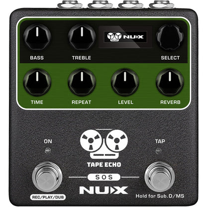 NU-X Verdugo Series Tape Echo Effects Pedal with MIDI, 1600ms Delay, Spring Reverb, Phrase Looper, Core-Image Technology