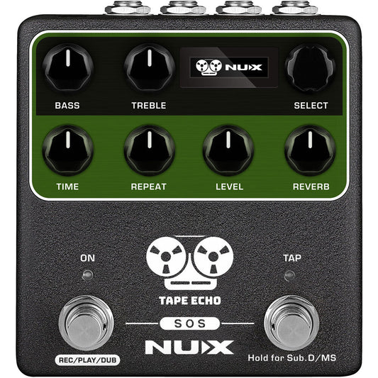 NU-X Verdugo Series Tape Echo Effects Pedal with MIDI, 1600ms Delay, Spring Reverb, Phrase Looper, Core-Image Technology