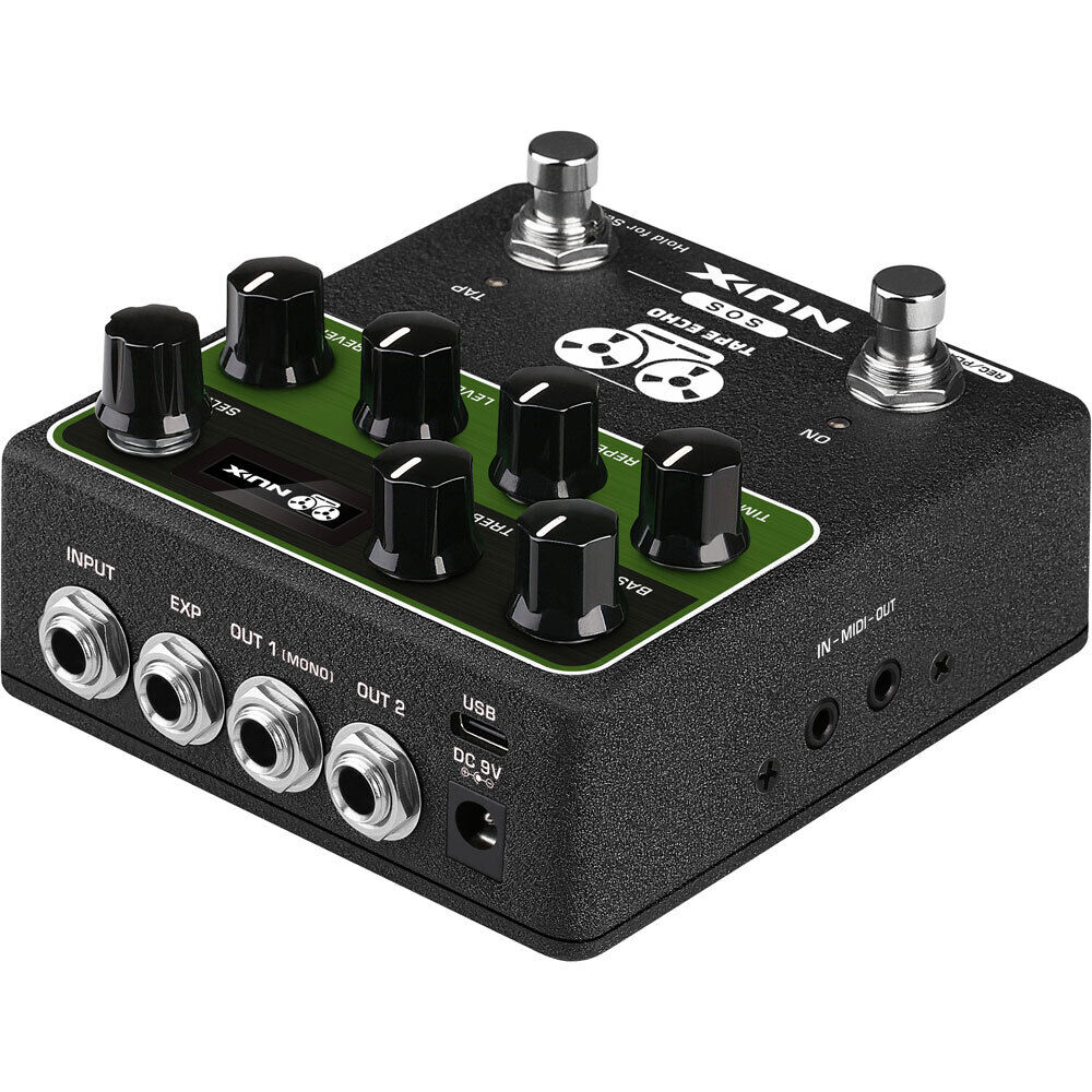 NU-X Verdugo Series Tape Echo Effects Pedal with MIDI, 1600ms Delay, Spring Reverb, Phrase Looper, Core-Image Technology — view 3