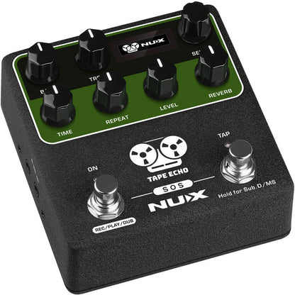 NU-X Verdugo Series Tape Echo Effects Pedal with MIDI, 1600ms Delay, Spring Reverb, Phrase Looper, Core-Image Technology — view 6
