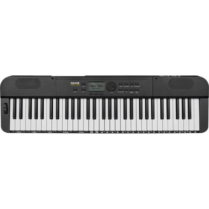 NU-X NEK-100 Portable 61-Note Keyboard with Rechargeable Battery, 500 Sounds, Bluetooth, Auto Accompaniment, Live Music Mode, Lightweight Design