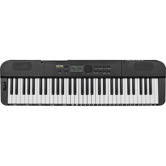 NU-X NEK-100 Portable 61-Note Keyboard with Rechargeable Battery, 500 Sounds, Bluetooth, Auto Accompaniment, Live Music Mode, Lightweight Design