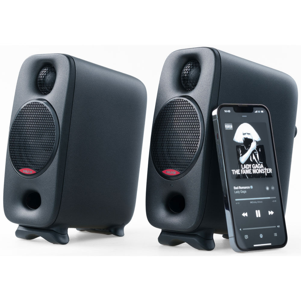 NU-X Axon 3 Studio Reference Monitor Speakers, Black, Bi-Amp, 90W RMS, Bluetooth, 3-inch Woofer, 3/4-inch Tweeter, Includes AXON STUDIO Software — view 3