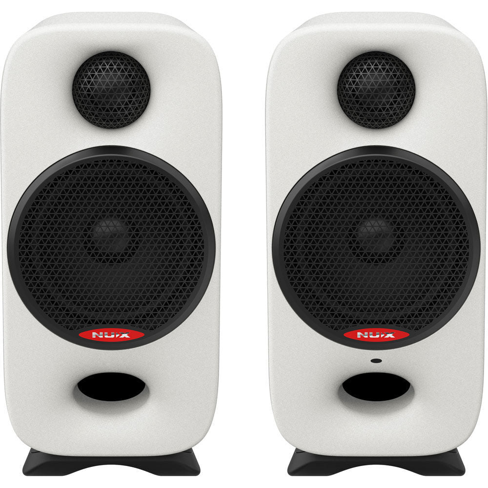 NU-X Axon 3 Studio Reference Monitor Speakers - White (Pair) - 90W Bi-Amp, Bluetooth, 3" Woofer, DSP Acoustic Correction, Compact Design — view 2
