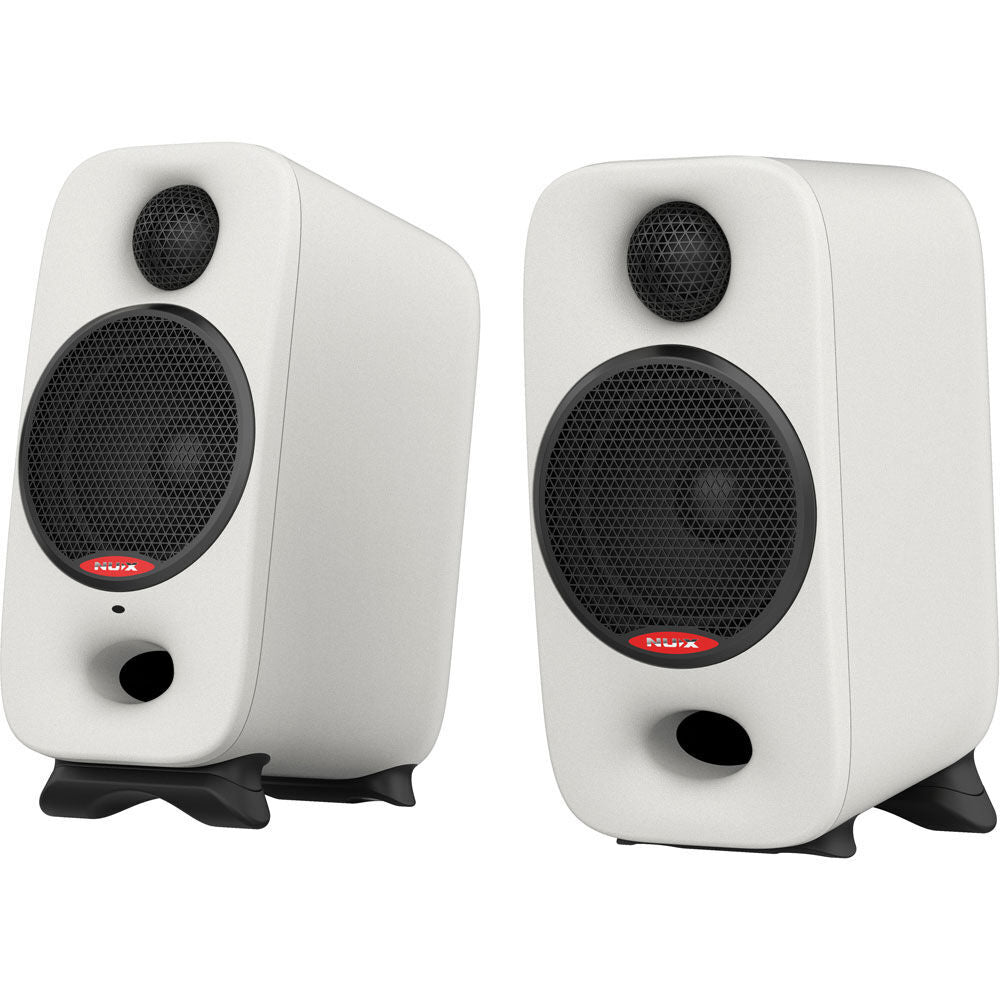 NU-X Axon 3 Studio Reference Monitor Speakers - White (Pair) - 90W Bi-Amp, Bluetooth, 3" Woofer, DSP Acoustic Correction, Compact Design — view 4