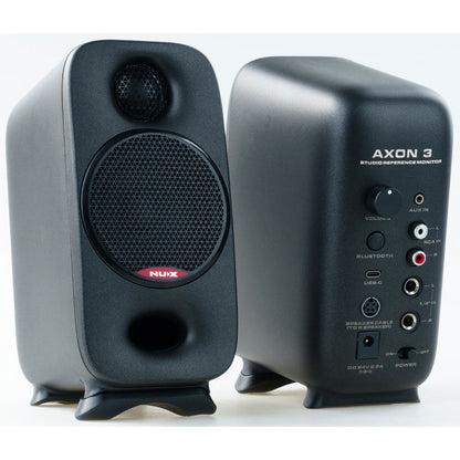 NU-X Axon 3 Studio Reference Monitor Speakers, Black, Bi-Amp, 90W RMS, Bluetooth, 3-inch Woofer, 3/4-inch Tweeter, Includes AXON STUDIO Software — view 4