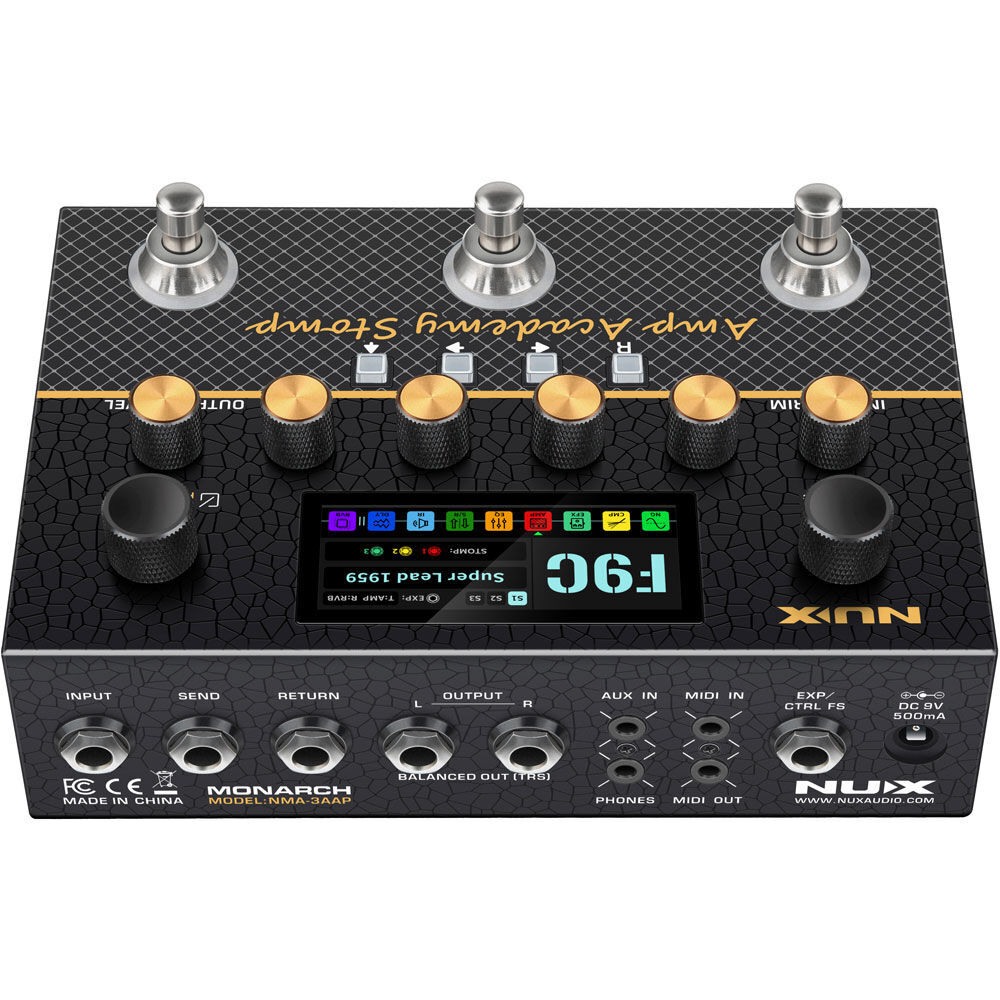 NU-X Monarch Series Amp Academy 3-Footswitch Stomp Guitar Amp Modeler — view 2