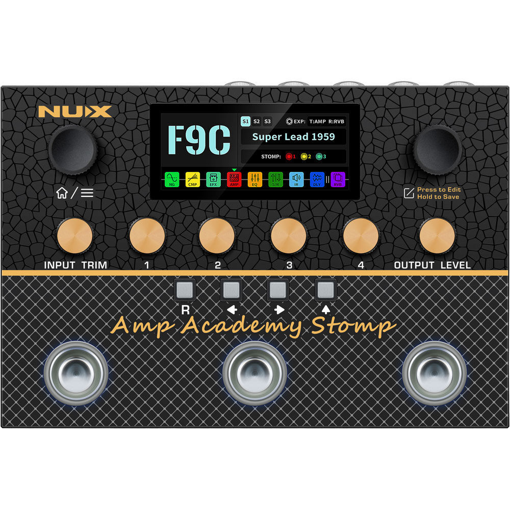 NU-X Monarch Series Amp Academy 3-Footswitch Stomp Guitar Amp Modeler