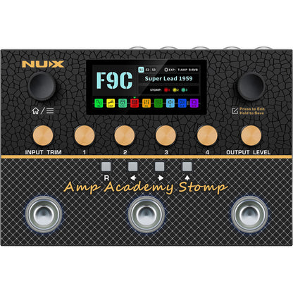 NU-X Monarch Series Amp Academy 3-Footswitch Stomp Guitar Amp Modeler