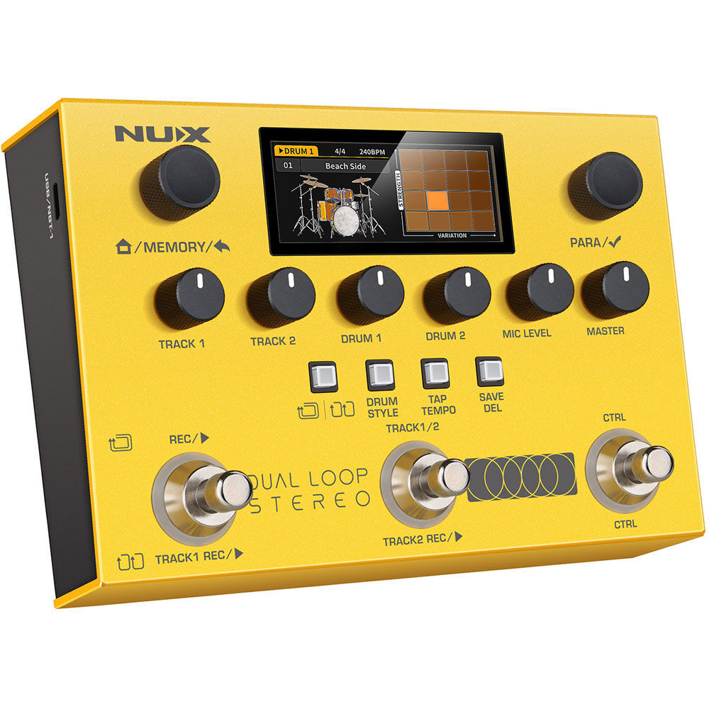 NUX Dual Loop Stereo Pedal with Dual Tracks, Built-in Effects, MIDI I/O, and 90 Minutes Recording Time — view 2