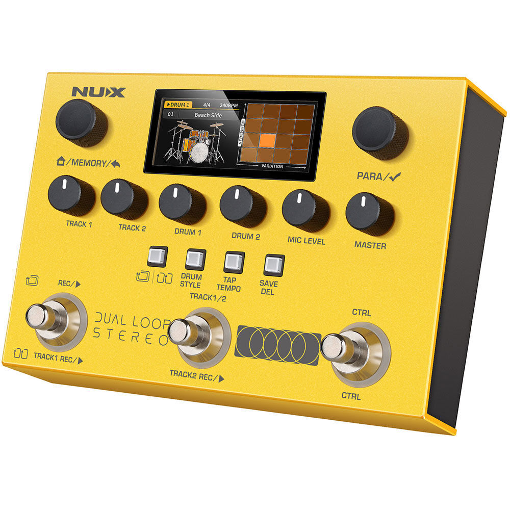 NUX Dual Loop Stereo Pedal with Dual Tracks, Built-in Effects, MIDI I/O, and 90 Minutes Recording Time — view 3