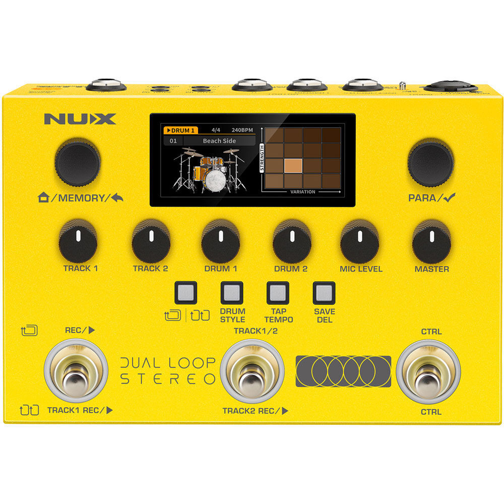 NUX Dual Loop Stereo Pedal with Dual Tracks, Built-in Effects, MIDI I/O, and 90 Minutes Recording Time