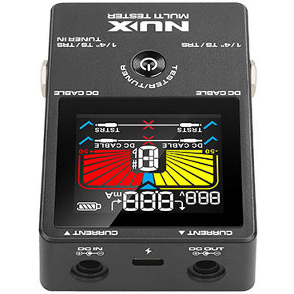NUX NMT-1 4-in-1 Multi Tester with Patch Cable & DC Cable Tester, Pedal Meter, Chromatic Tuner, USB-C Charging — view 6