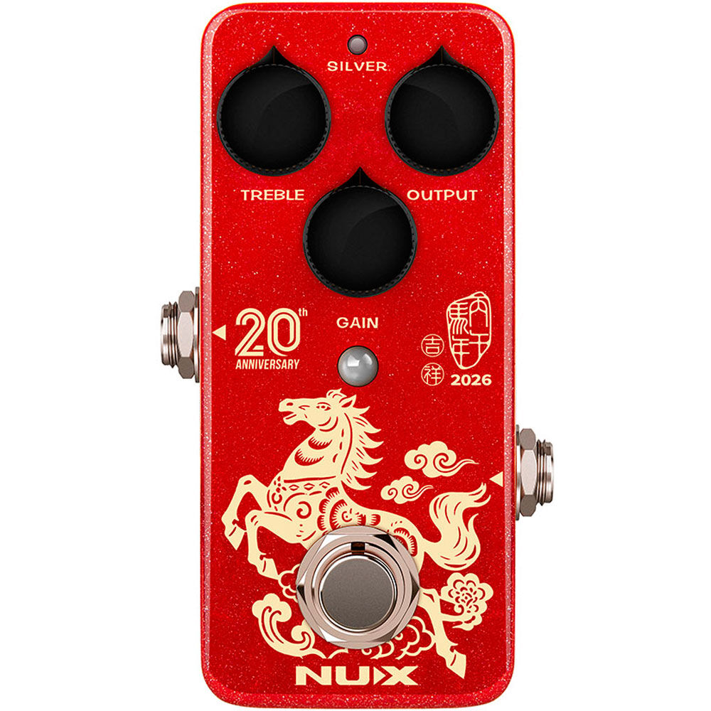 NU-X Mini Core Series 20th Anniversary Horseman Overdrive Pedal with Gold and Silver Modes