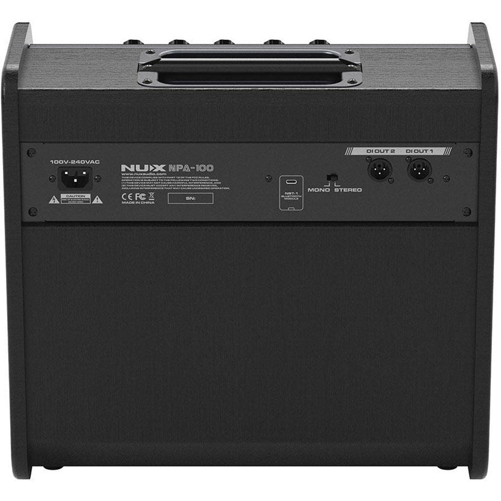 NU-X NPA-100 Professional Monitor Speaker for Digital Drums, 120W, 12" Woofer, Dual-Channel Inputs, Bluetooth, XLR Outputs, 3-Band EQ — view 4