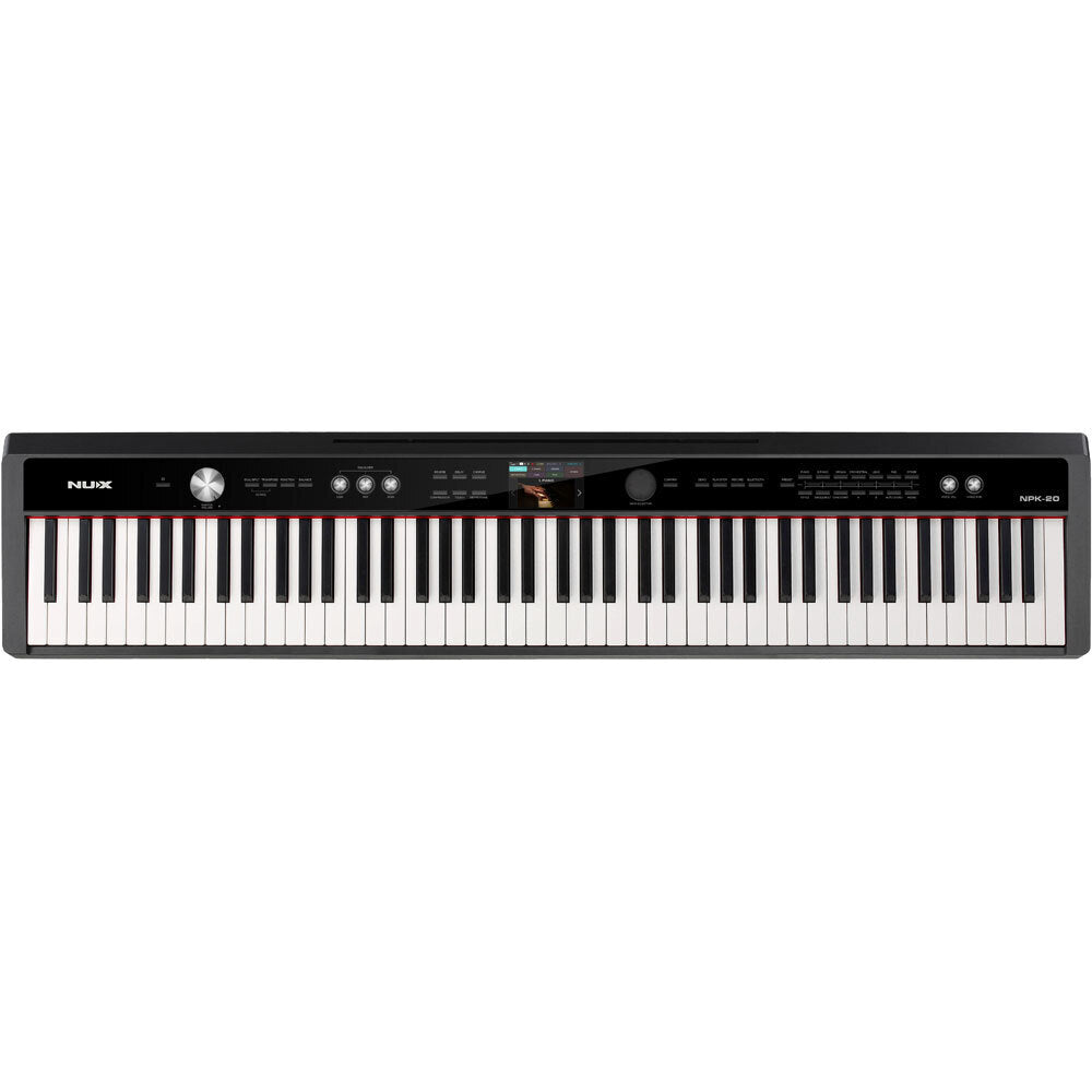 NUX NPK-20 Portable 88-Key Digital Piano with 271 Sounds, Bluetooth, Microphone Input, and Auto Accompaniment in Black