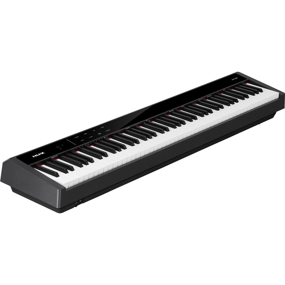 NUX NPK-200 Portable 88-Key Digital Piano, Triple-Sensor Hammer Action Keyboard, Bluetooth, 30 Tones, 128 Polyphony, 10W Speakers, Black — view 3