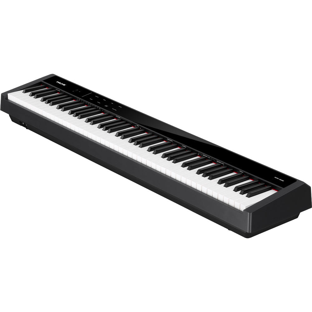 NUX NPK-200 Portable 88-Key Digital Piano, Triple-Sensor Hammer Action Keyboard, Bluetooth, 30 Tones, 128 Polyphony, 10W Speakers, Black — view 4