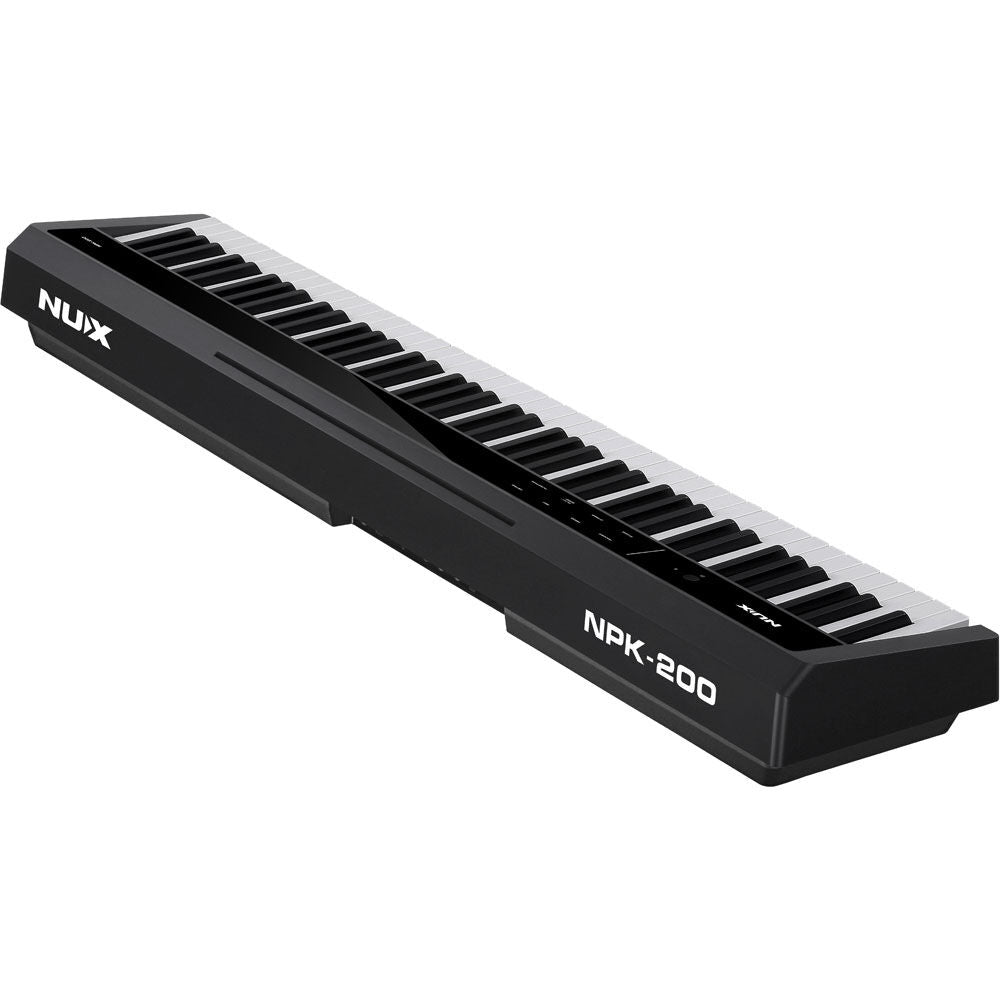 NUX NPK-200 Portable 88-Key Digital Piano, Triple-Sensor Hammer Action Keyboard, Bluetooth, 30 Tones, 128 Polyphony, 10W Speakers, Black — view 5