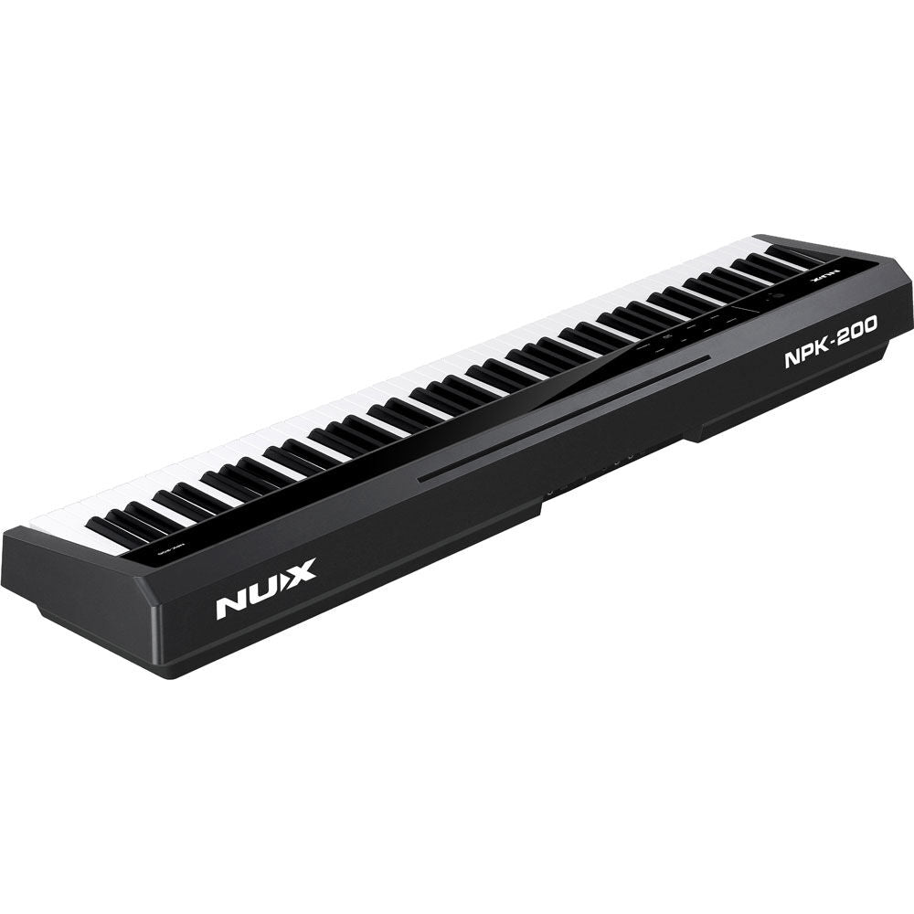 NUX NPK-200 Portable 88-Key Digital Piano, Triple-Sensor Hammer Action Keyboard, Bluetooth, 30 Tones, 128 Polyphony, 10W Speakers, Black — view 6