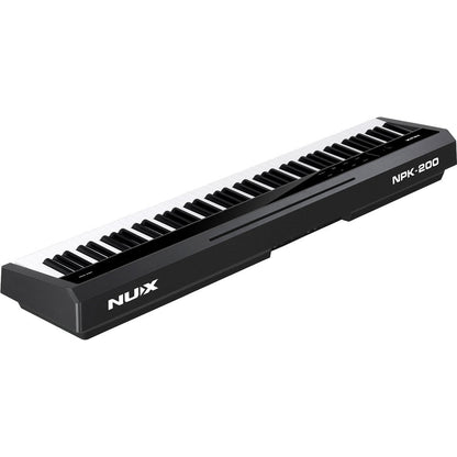 NUX NPK-200 Portable 88-Key Digital Piano, Triple-Sensor Hammer Action Keyboard, Bluetooth, 30 Tones, 128 Polyphony, 10W Speakers, Black — view 6
