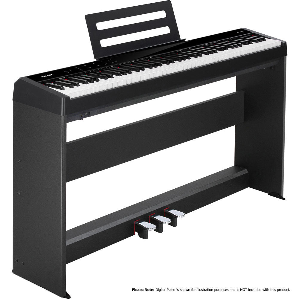 NU-X NPS-2 Digital Piano Stand in Black with 3 Pedals — view 5