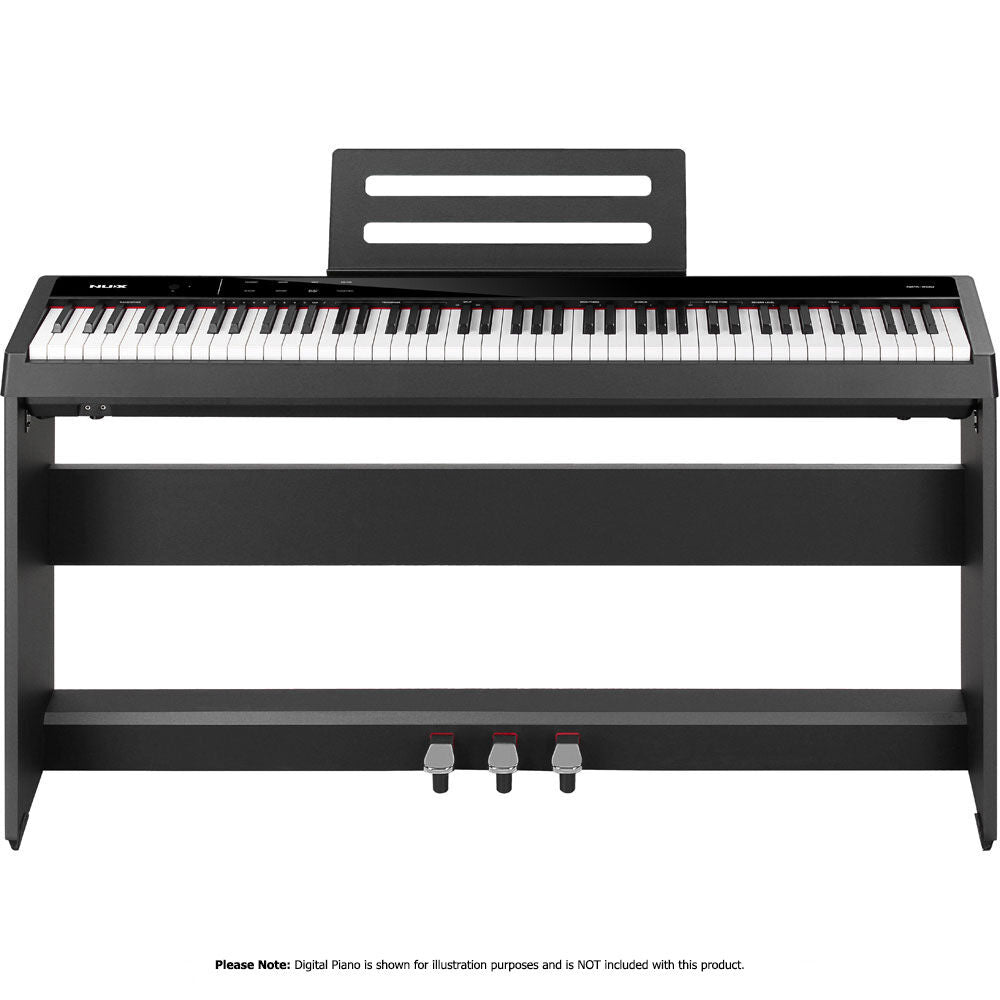 NU-X NPS-2 Digital Piano Stand in Black with 3 Pedals — view 6