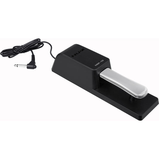 NU-X Piano Style Sustain Pedal with 2m Cable, Polarity Switch, Metal Housing, Anti-Slip Base, Compatible with Keyboards and Synthesizers