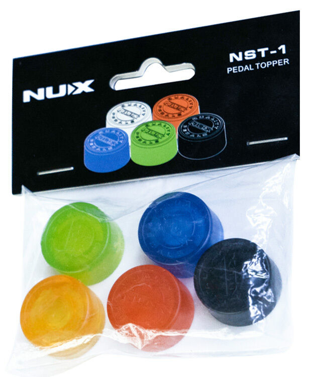 NUX Pedal Topper Footswitch Caps Assorted Colors Pack of 5