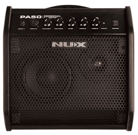 NUX PA-50 50W Personal Monitor Amplifier for Electric Guitar and Acoustic Instruments