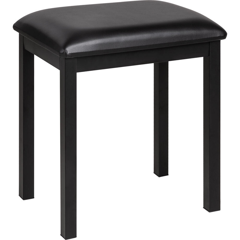 NU-X Metal Keyboard Piano Bench with Vinyl Padded Top, Black Finish