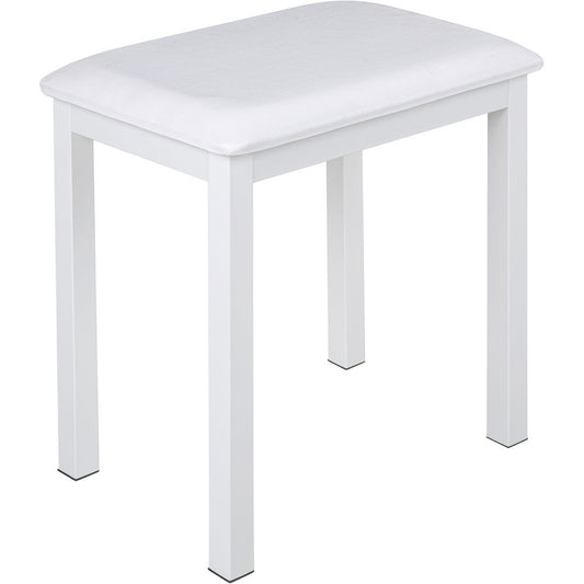 NU-X Metal Piano Bench with Vinyl Padded Top in White Finish