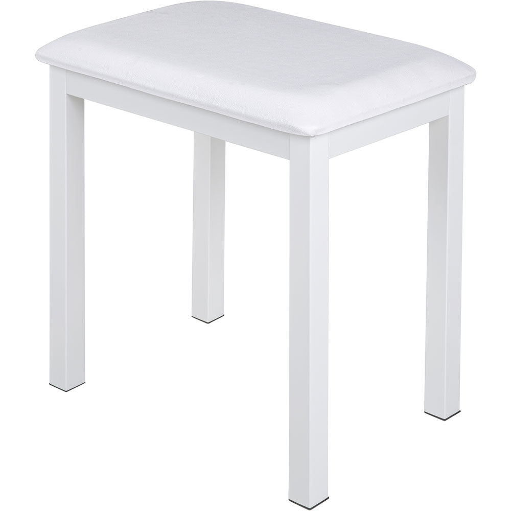 NU-X Metal Piano Bench with Vinyl Padded Top in White Finish — view 2