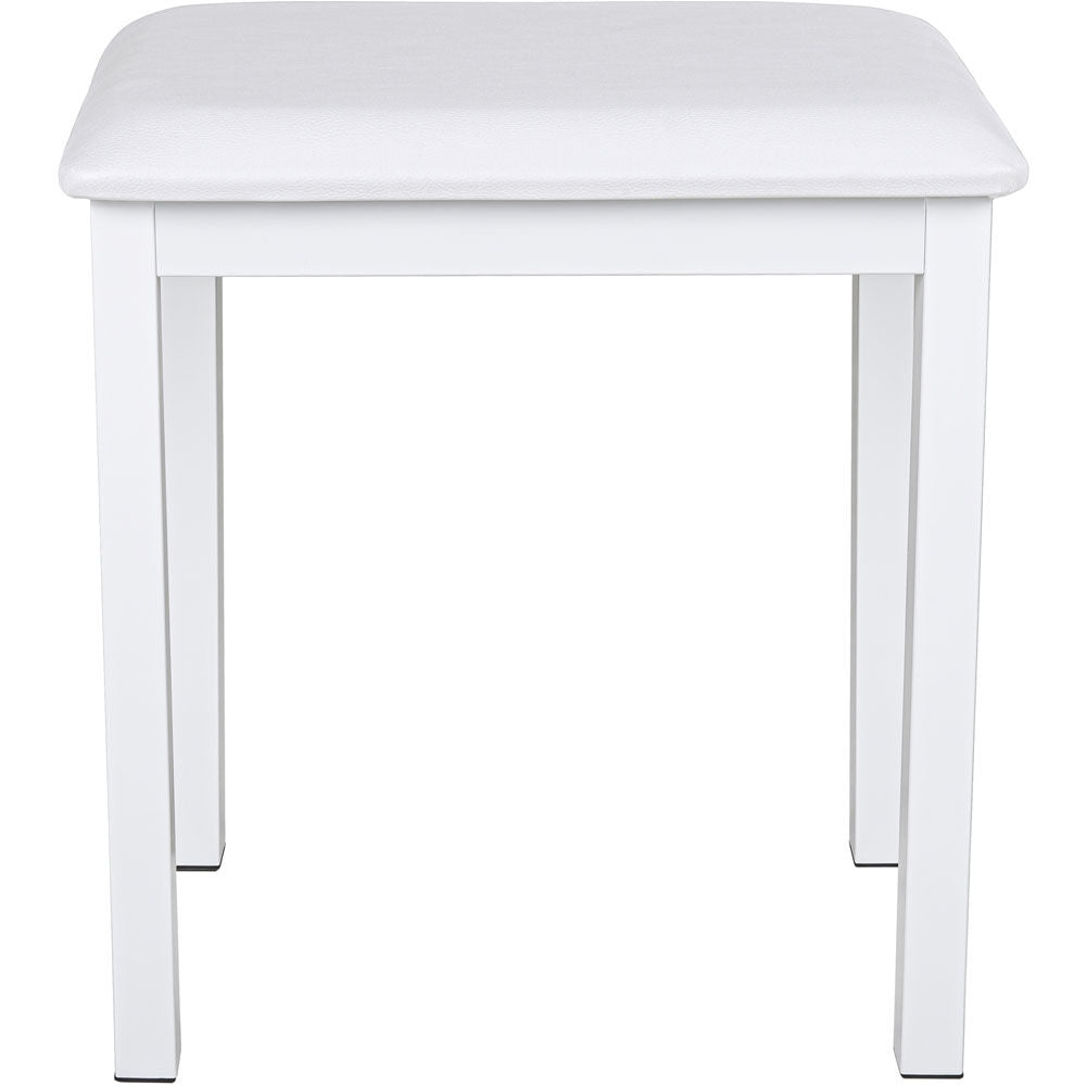 NU-X Metal Piano Bench with Vinyl Padded Top in White Finish — view 3