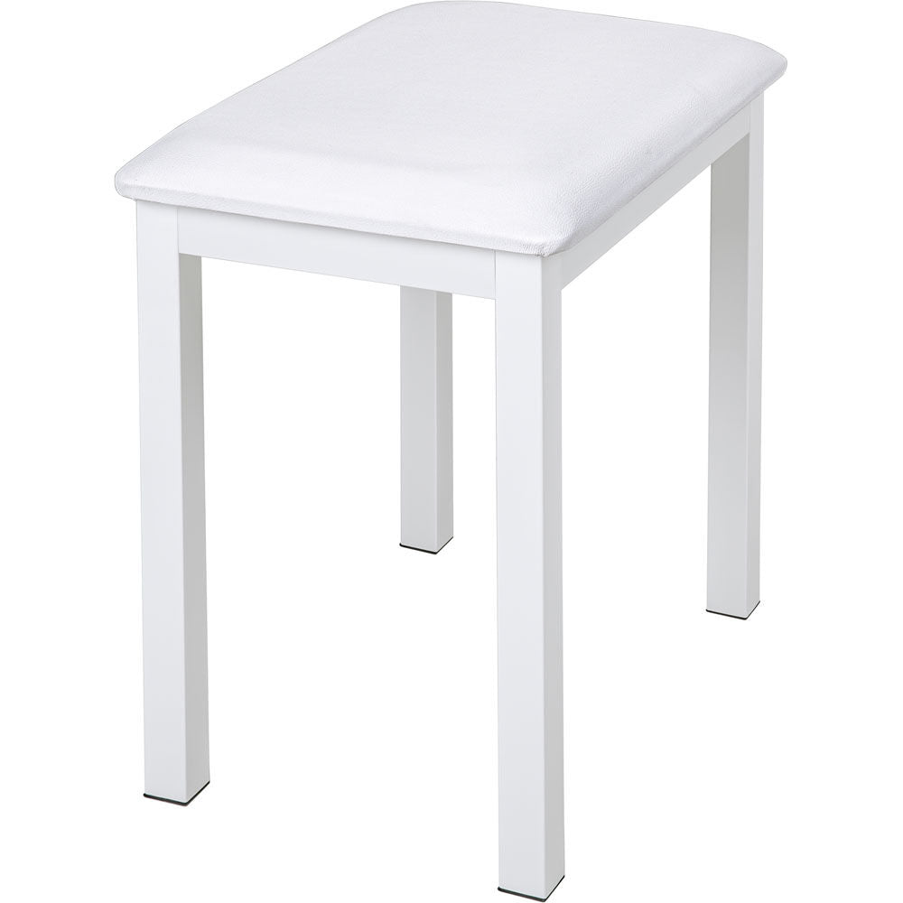 NU-X Metal Piano Bench with Vinyl Padded Top in White Finish — view 4