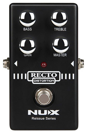 NU-X REC To Distortion Effects Pedal - Analog Circuit, Heavy Distortion, True-Bypass, EQ, 9V Power, Compact Size