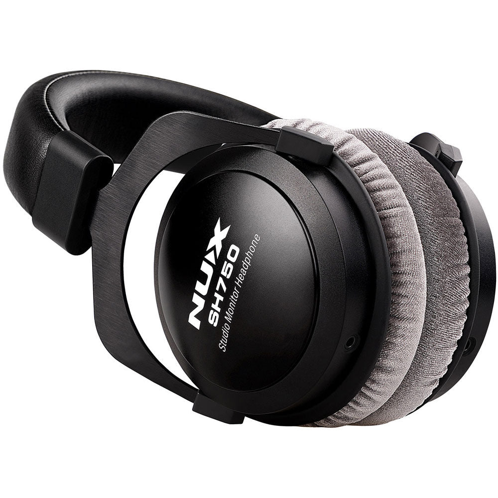 NU-X Audio Closed-Back Studio Monitor Headphones with 50mm Drivers and Adjustable Headband — view 3