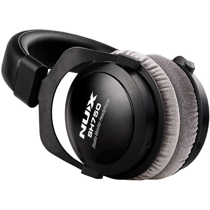 NU-X Audio Closed-Back Studio Monitor Headphones with 50mm Drivers and Adjustable Headband — view 3