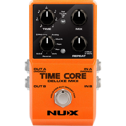 NUX Time Core Deluxe MKII Delay Effects Pedal with 7 Delay Types and Phrase Looper