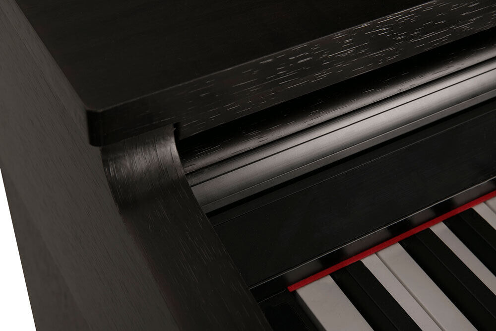 NU-X WK520 Upright 88-Key Digital Piano with Bluetooth and LED Indicators in Dark Wood Finish — view 4