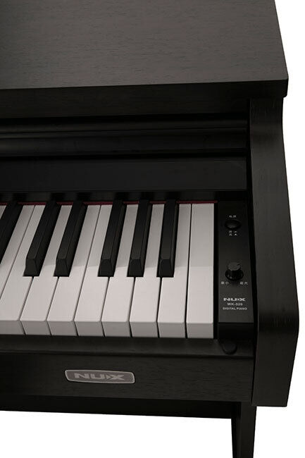 NU-X WK520 Upright 88-Key Digital Piano with Bluetooth and LED Indicators in Dark Wood Finish — view 2