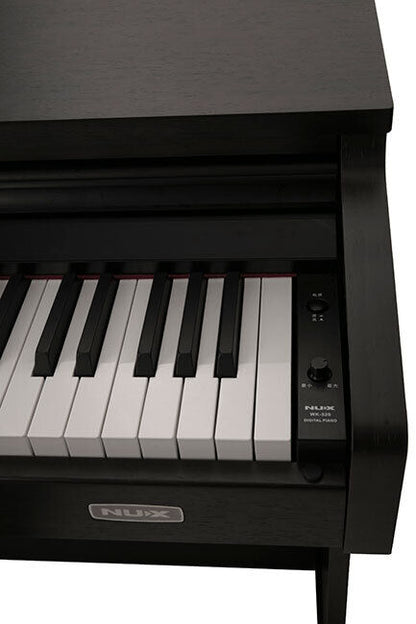 NU-X WK520 Upright 88-Key Digital Piano with Bluetooth and LED Indicators in Dark Wood Finish — view 2