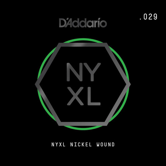 D'Addario NYXL Nickel Wound Electric Guitar Single String, .029