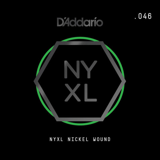 D'Addario NYXL Nickel Wound Electric Guitar Single String, .046