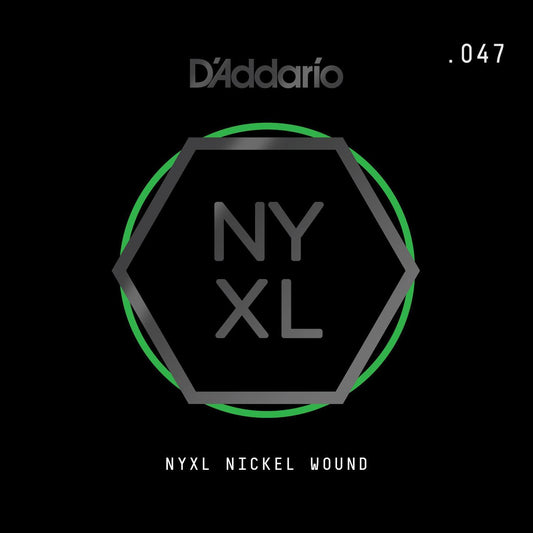 D'Addario NYXL Nickel Wound Electric Guitar Single String, .047