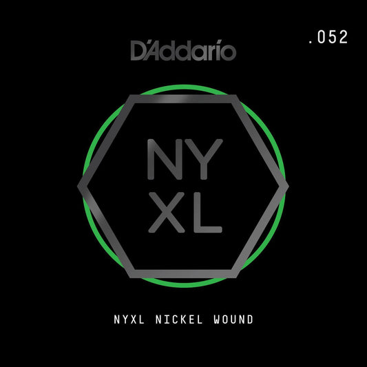 D'Addario NYXL Nickel Wound Electric Guitar Single String, .052