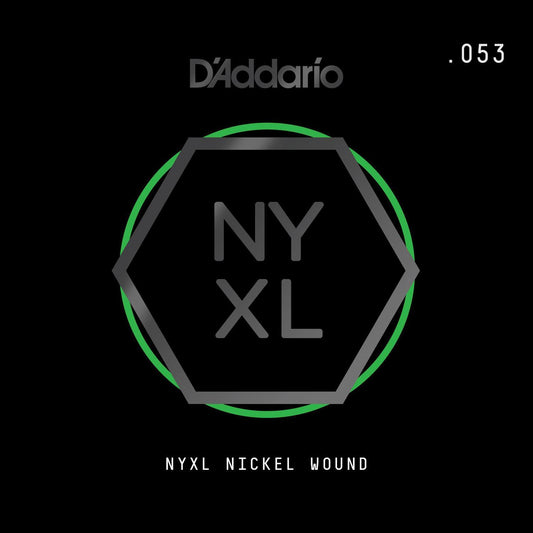 D'Addario NYXL Nickel Wound Electric Guitar Single String, .053