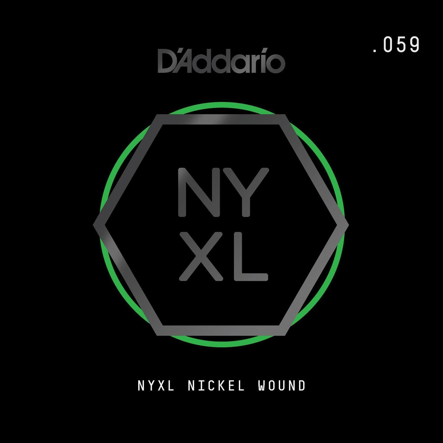 D'Addario NYXL Nickel Wound Electric Guitar Single String, .059 — view 2