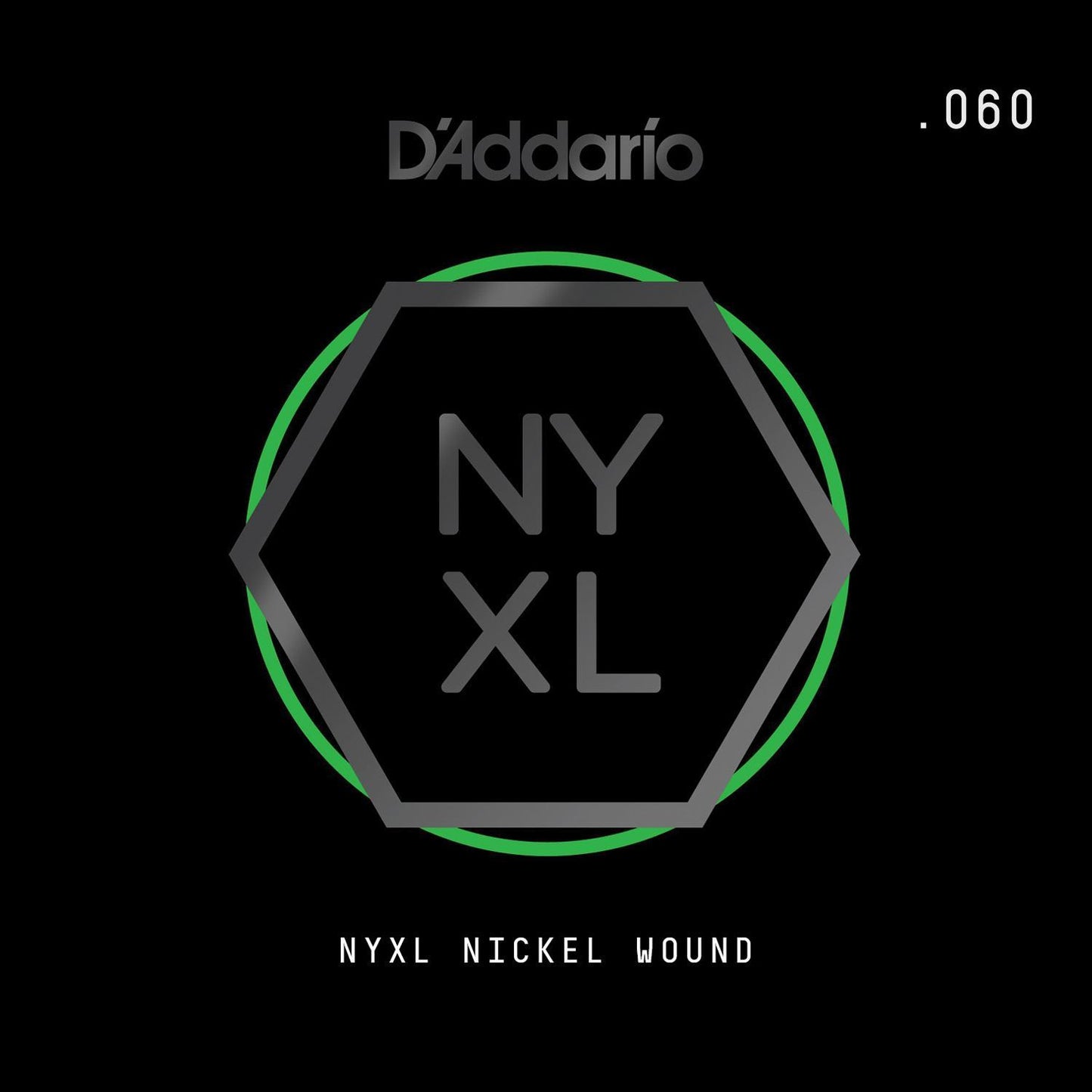 D'Addario NYXL Nickel Wound Electric Guitar Single String, .060